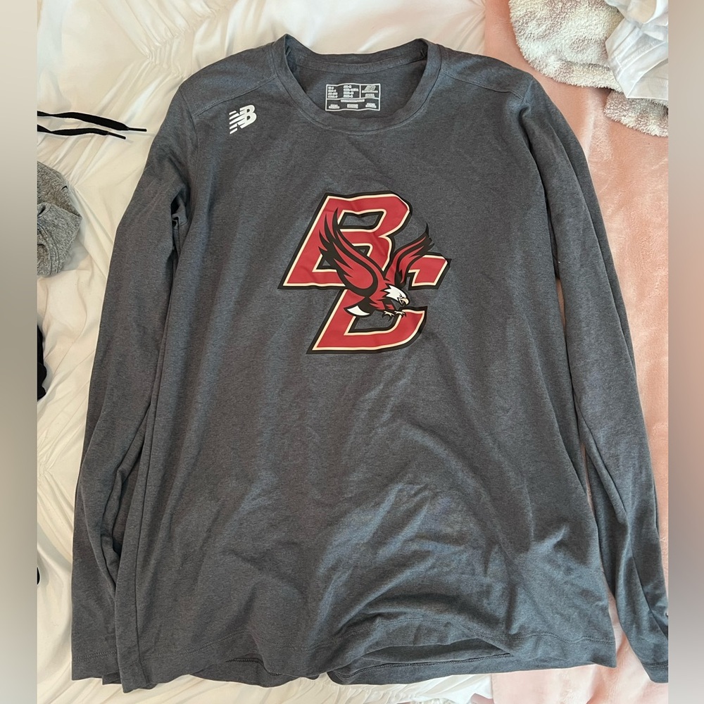 Boston College New Balance Womens Long Sleeve Tech Tee Arched Boston College